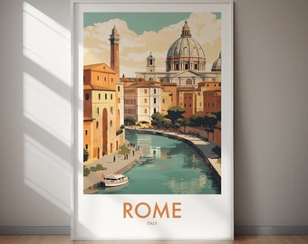 PRINTABLE ROME Poster, Italy Poster, Travel, Wall Poster Print, Rome Decor, Rome Art, Quality Digital Downloads, Gift For Her, Gift For Him