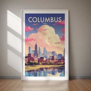 Columbus Poster, digitaler Download, Wandkunst, Poster für Reisen, Geschenke für Sie und Ihn, Fernweh