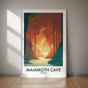 MAMMOTH CAVE National Park Kentucky Cave Forest Scenic Landscape PRINTABLE Digital Download Wall Art Nature Travel Poster Decor