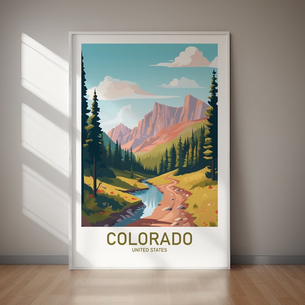 COLORADO Printable Poster, United States, Travel Poster, Poster Print, Wall Art, Instant Download, Home Decor, Gift For Her, Gift For Him