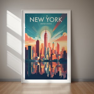 NEW YORK Printable Poster, Travel Art, Poster Print, Digital Art, Wall Art, Instant Download, Home Decor, Gift For Her, Gift For Him