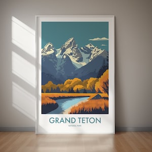 GRAND TETON National Park Poster, USA, digitaler Download, Wandkunst, Geschenk, Urlaub, Reise, Geschenk, Geschenk für sie, Geschenk für ihn, Weihnachtsgeschenk
