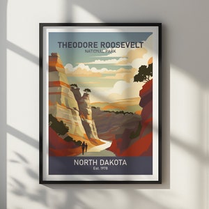 Theodore Roosevelt NATIONAL PARK DIGITAL Download Printable Poster Scenic Landscape Wall Art Travel Artwork For Living Room Bedroom Decor