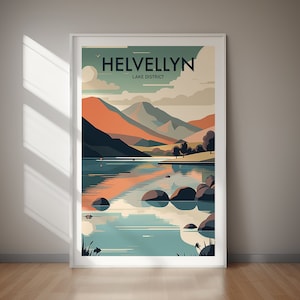 HELVELLYN Poster, DIGITAL DOWNLOAD Gift for Travelers, Printable Art, Large Wall Art, Travel Poster, Wall Art, Home Decor