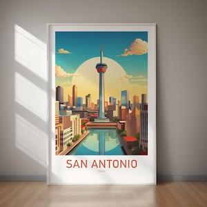 SAN ANTONIO Travel Poster, Digital Download, Printable Art, Large Wall Art, Vintage Travel Poster, Wall Art, Home Decor Gift