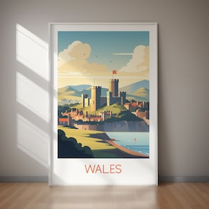 Wales Poster, DIGITAL DOWNLOAD, Printable Wall Art, Large Files, Travel Poster Print, JPG Files, Instant Home Decor, Large Sizes
