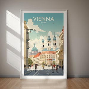 Printable VIENNA Poster, Italy, Travel Art, Poster Print, Digital Art, Art, Instant Download, Gift, Home Decor, Gift For Her, Gift For Him