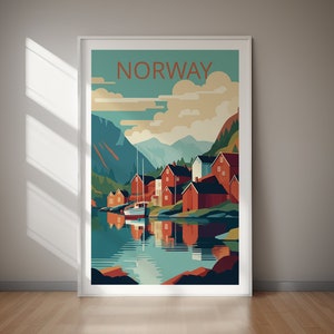 NORWAY Poster - Printable Wall Art, Travel Print & Hiking Decor, Perfect Gift For Him/Her, Scandinavian Home Decor