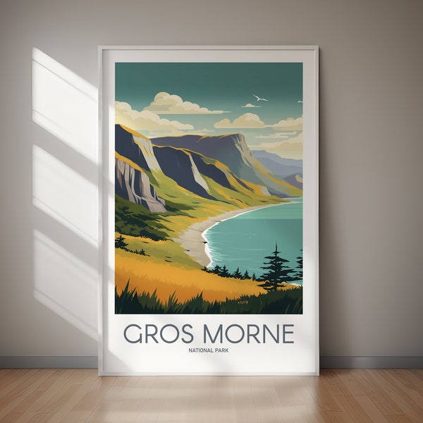 GROS MORNE National Park Poster, Canada, Poster Print, Travel, Print, Travel Poster, Gift, Wall Art, Hiking, Gift For Her, Gift For Him