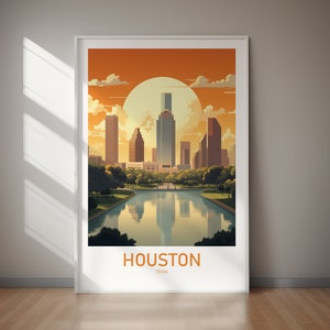 HOUSTON Printable Poster, US City, Digital Download, Wall Art, Wanderlust, Gift, Holiday, Gift For Her, Gift For Him, Holiday Gift