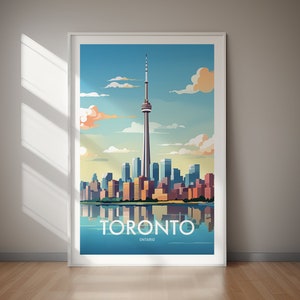 Toronto Poster herunterladbare und druckbare Reisekunst, Wanddekoration, Wohnkultur Geschenk für Sie und Ihn, einzigartiger Reisedruck
