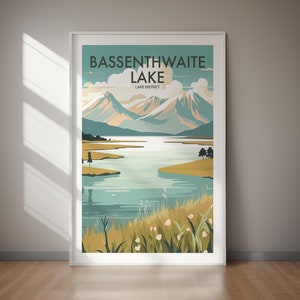 BASSENTHWAITE LAKE Poster, Digital Download For Travelers, Printable Art, Gift Travel Poster, Wanderlust Decor, Wall Art, Home Decor