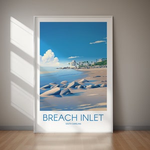 Breach Inlet Poster, South Carolina, DIGITAL DOWNLOAD, Printable Art, Large Wall Art, Travel Poster, Wall Art, Home Decor