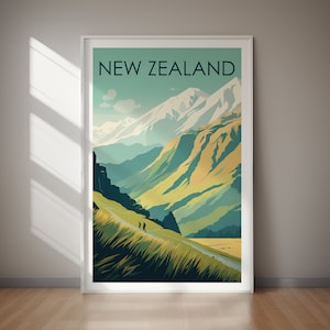 New Zealand Poster, DIGITAL DOWNLOAD, Jpg Files, Printable Art, Large Wall Art, Travel Poster, Wall Art, Home Decor, Wall Art