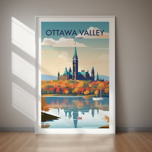 Ottawa Valley AFDRUKBARE reisposter, Canada, kunst aan de muur, reizen, wandelen, woondecoratie, cadeau voor thuis, cadeaus voor haar, cadeaus voor hem