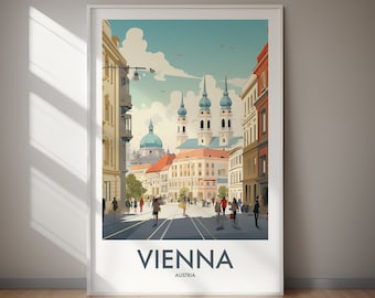 Vienna Austria Travel Poster Scenic Europe Print DIGITAL DOWNLOAD Printable Wall Art