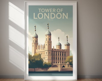 TOWER OF LONDON Printable Poster, England, Travel Art, Print, Poster Print, Wall Art, Home Decor, Wall Art, Gift For Her, Gift For Him