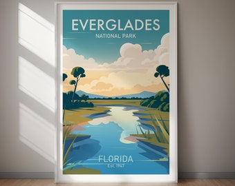 Everglades National Park DIGITAL DOWNLOAD Kunstdruck, Florida Sumpfgebiete Landschaft druckbare Wandkunst