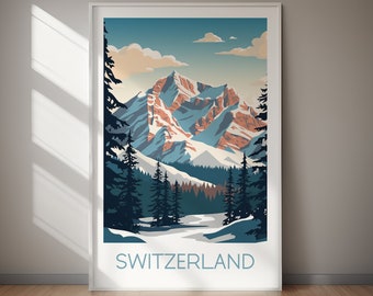 SWITZERLAND Poster, Country Art, Digital Download, Wall Art, Wall Art, Gift, Gifts For Her, Holiday, Travel, Gifts For Him, Holiday Gift