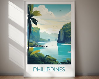 Philippines DIGITAL DOWNLOAD Travel Poster Tropical Island Wall Art Wanderlust Decor Printable Wall Art