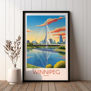 WINNIPEG PRINTABLE Poster, Manitoba, Printable Wall Art, Digital Download, Travel Poster Print, JPG Files, Wall Art, Instant Home Decor