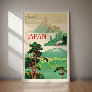 TRAVEL JAPAN Poster, Classic Print, Digital Download, Instant Download, Home Decor, Travel Art, Holiday Gift, Gift For Her, Gift For Him