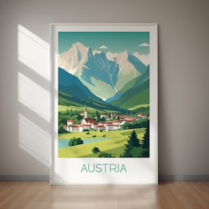 Austria Travel Poster, JPG Files, Printable Wall Art, DIGITAL DOWNLOAD, Instant Home Decor, Travel Poster Print, Large Sizes, Wall Art