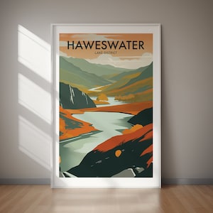 Haweswater Travel Poster, DIGITAL DOWNLOAD Gift for Travelers, Printable Art, Large Wall Art, Jpg Files, Wall Art For Home And Office