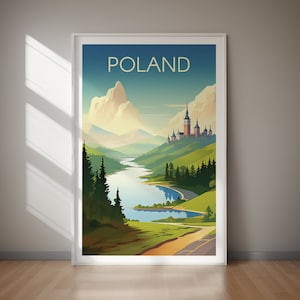 Poland Travel Poster, DIGITAL DOWNLOAD, PRINTABLE Art, Large Wall Art, Travel Poster, Wall Art, Home Decor, Wall Art