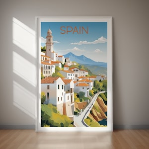 SPANIEN Poster, Landkunst, Reise-Druck und druckbare Kunst, Kunstdruck, Wandkunst, Wohndekor, Sofort Download, Geschenk für sie, Geschenk für ihn
