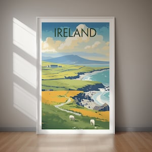 Póster de IRLANDA, arte mural imprimible, descarga digital, impresión de viaje, decoración del hogar, descarga instantánea, regalo para ella, regalo para él