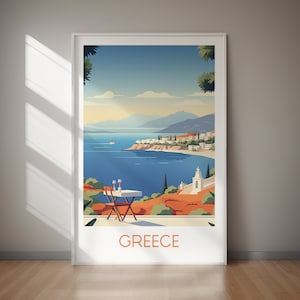 GRIECHENLAND Poster, Reise-Kunst, Poster-Druck, digitale Kunst, Wandkunst, Sofort-Download, Home Decor, Geschenk Weihnachten, Geschenk für sie, Geschenk für ihn