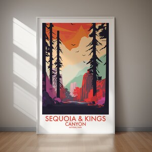 Sequoia NATIONAL PARK DIGITAL Download Printable Poster Scenic Landscape Wall Art Travel Artwork For Living Room Bedroom Modern Home Decor