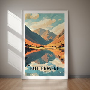 BUTTERMERE Travel Poster, Digital Download Gift for Travelers, Printable Art, Large Wall Art, Travel Poster, Wall Art, Home Decor