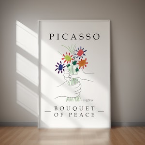 Picasso, Bouquet of Peace, Exhibition Poster, PRINTABLE Digital Download Art, Exhibition Work, Unique Art, Gifts For Her, Gifts For Him