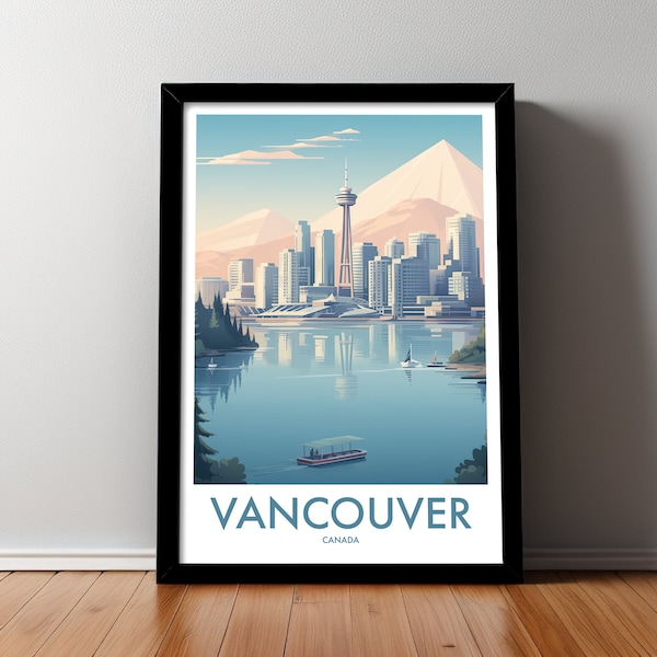 Vancouver Travel Poster Etsy