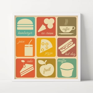 ANUNCIO DE CAFÉ, Arte de pared retro, Arte de pared imprimible, Regalo, Arte de menú, Amantes del vino, Decoración de cocina, Regalos para ella, Regalos para él, Regalo de boda