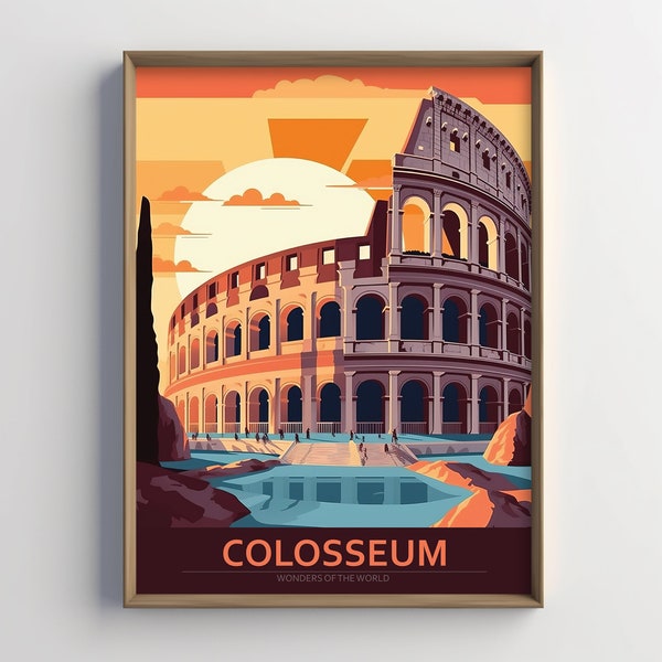 Colosseum Poster, Italy, Travel Art, Poster Print, Digital Art, Art, Instant Download, Gift, Home Decor, Gift For Her, Gift For Him