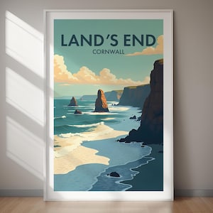 LANDS END Printable Poster For Travelers, DIGITAL Download, Instant Home Decor, Printable Wall Art, High Resolution Files, Home Gift