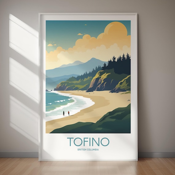 Tofino DIGITAL DOWNLOAD British Columbia Art Print Coastal Landscape Poster Pacific Northwest Travel Art