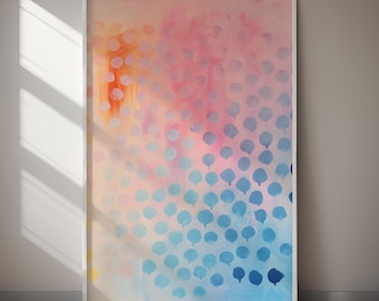 Lámina de arte abstracto surrealista acuático para decoración del hogar. DESCARGA DIGITAL. Arte de pared imprimible.