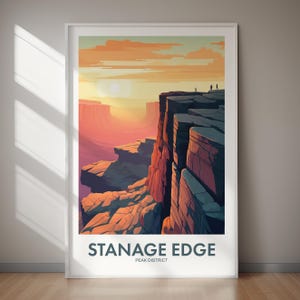 STANAGE EDGE Travel Poster For Easy Wall Art, DIGITAL Download, Wanderlust Decor, Gift for Travelers, Modern Home Decor, Wall Art