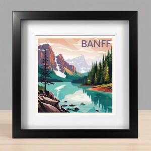 Banff Travel Poster, Canadian Landscape Art (Digital Download)