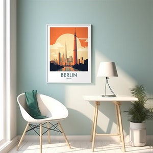 Berlin Travel Poster, World Famous City Collection, Various Sized Wall Poster Prints, Quality Digital Downloads, Easy Print image 6