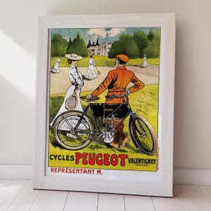 Cycles Peugeot Printable Poster, Classic Print, Easy Download, Home Decor, Travel Art, Holiday Gift, Gift For Her, Gift For Him