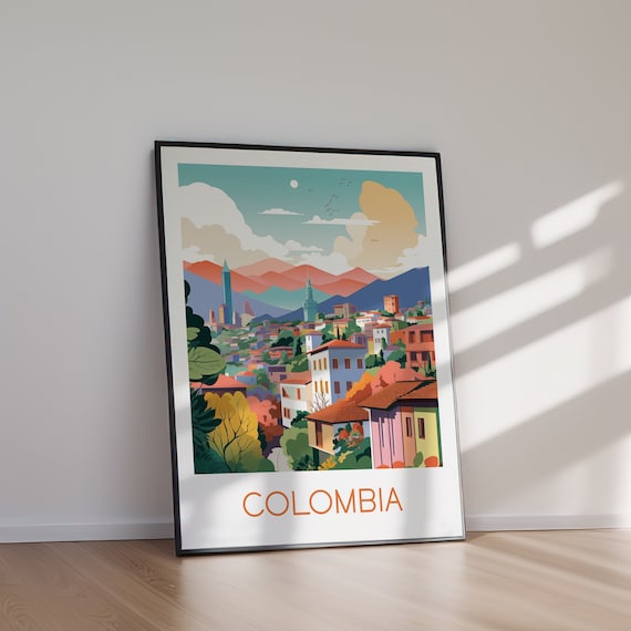 COLOMBIA Poster, DIGITAL Download, Printable Wall Art, Travel Poster Print, Large Art, Jpg Files, Art Print, Instant Decor