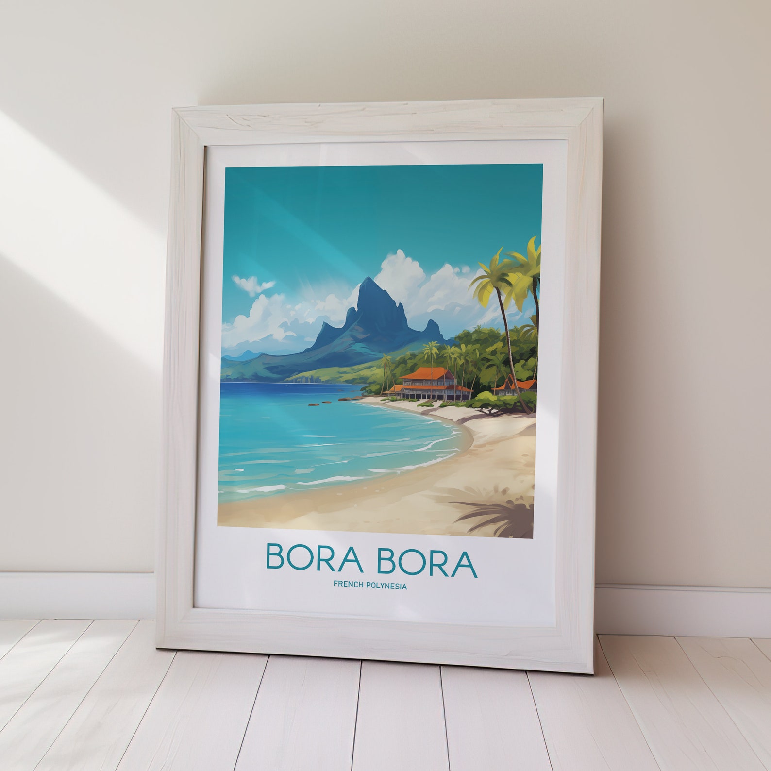 BORA BORA Printable Poster, French Polynesia, Travel Art, Digital Art ...