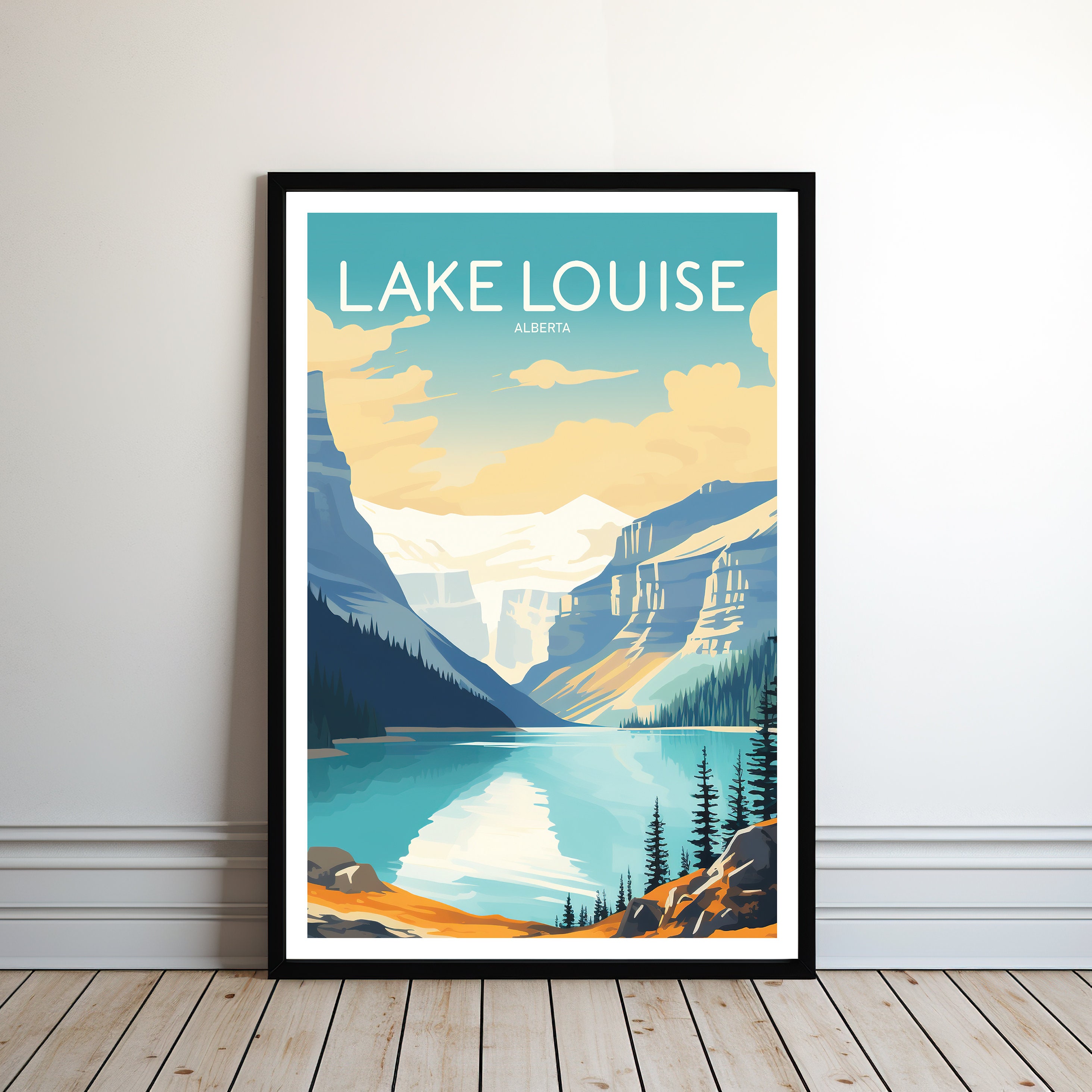 Lake Louise Poster Canada Edition Alberta Traditional - Etsy