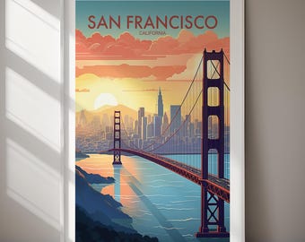 San Francisco Printable Poster, DIGITAL DOWNLOAD, PRINTABLE Art, Large Wall Art, Home Decor, Wall Art, Instant Art