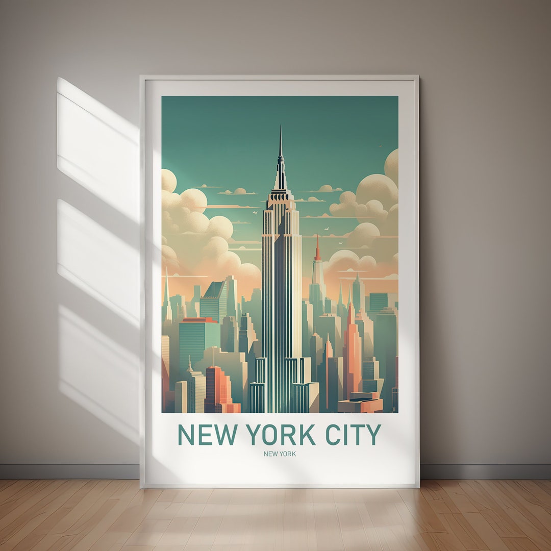 NEW YORK CITY Printable Poster, Travel Print, Wall Decor, Digital Art ...